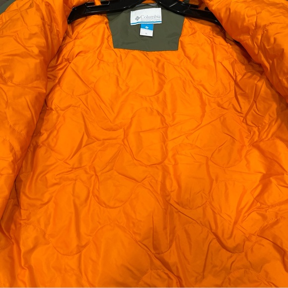 Columbia Cedar Cliff Insulated Jacket Mens XL Stone Green Hood Waterproof Hunt - Picture 14 of 15